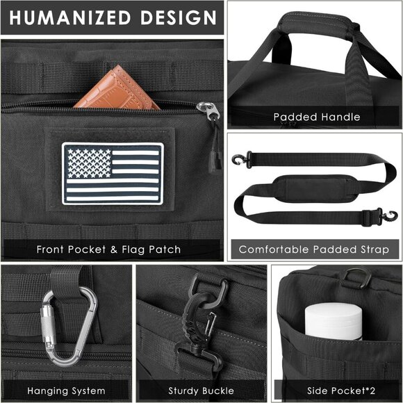 Travel Bag for Men Women, Gym Bag & Tactical Duffle Bags for Travel, Carry on wi - Picture 3 of 7